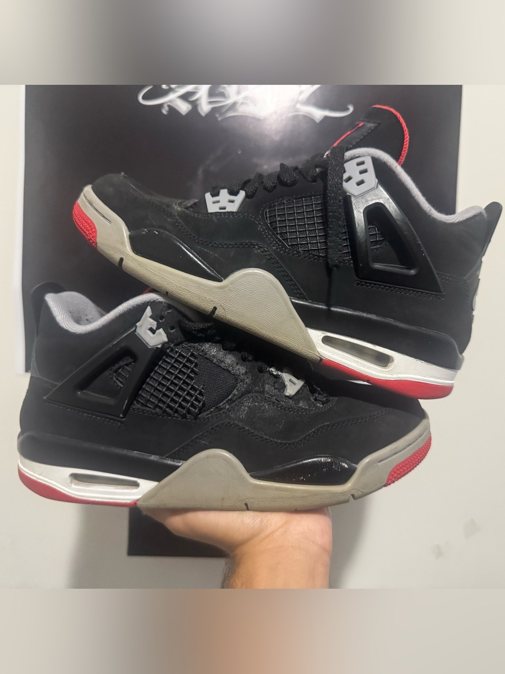 Nike Air Jordan 4 Retro Bred 2019 size 7